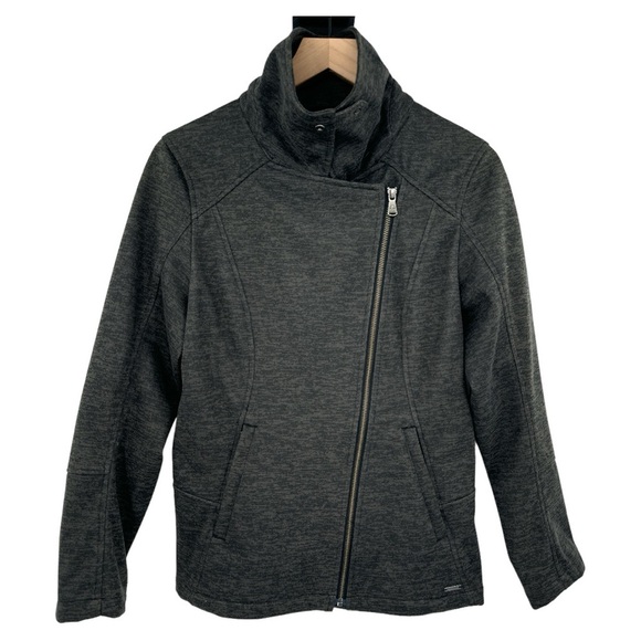 prAna Marabelle Zip-up Waterproof Fleece Softshell Jacket - Gray - Size Small - Picture 9 of 12